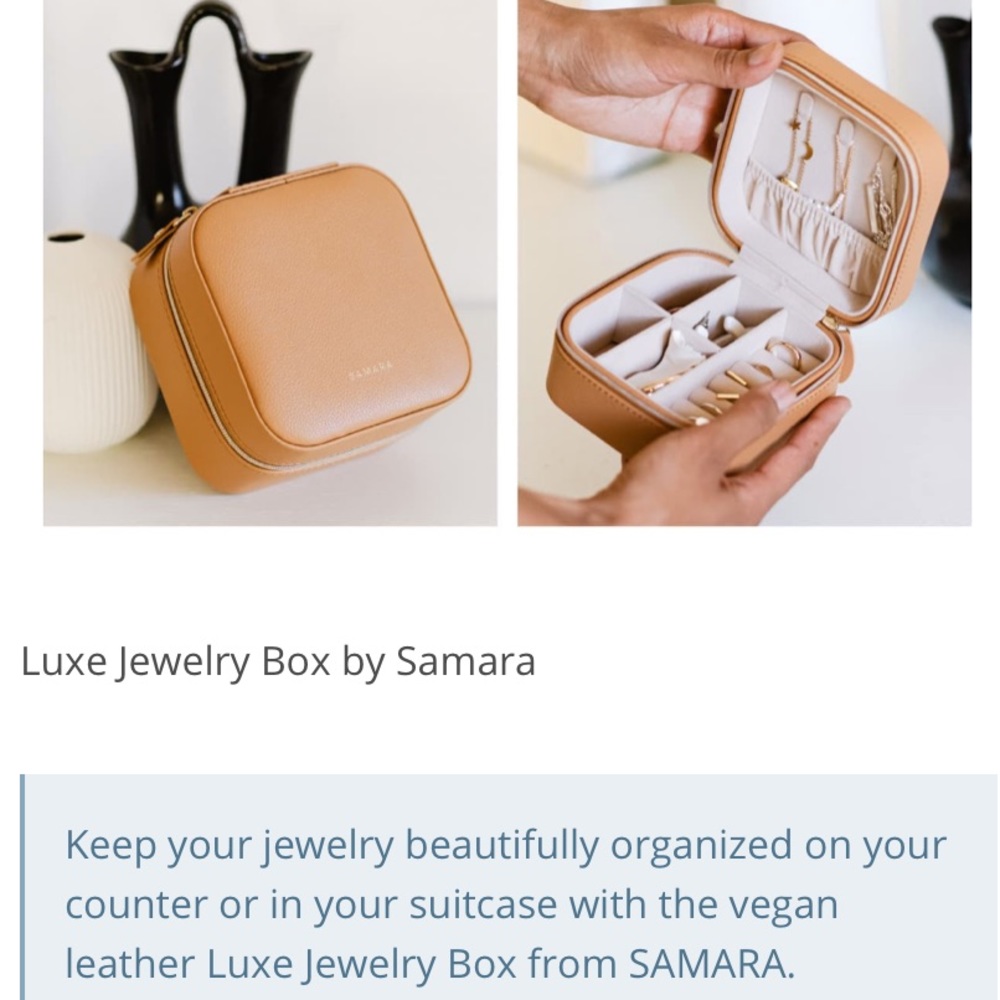 Samara vegan leather jewelry case (new w/o box)